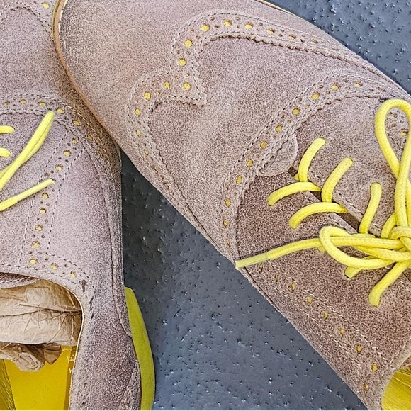 Cole Haan  Tan and Yellow Oxfords - Picture 7 of 8